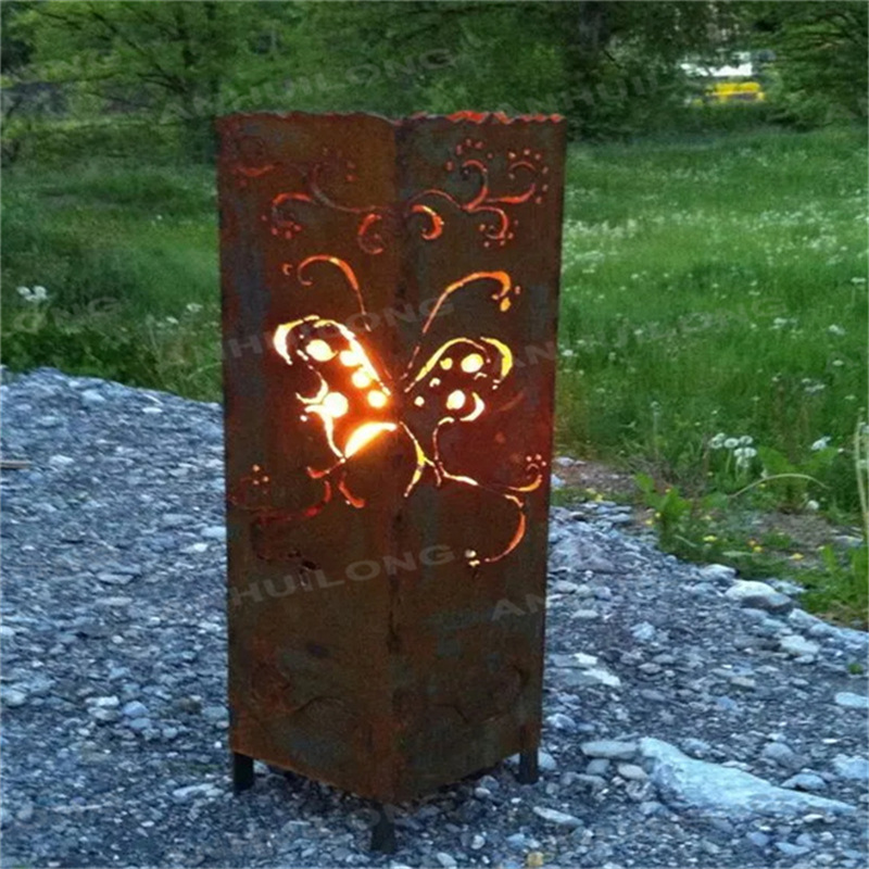 Vintage corten steel light fixtures